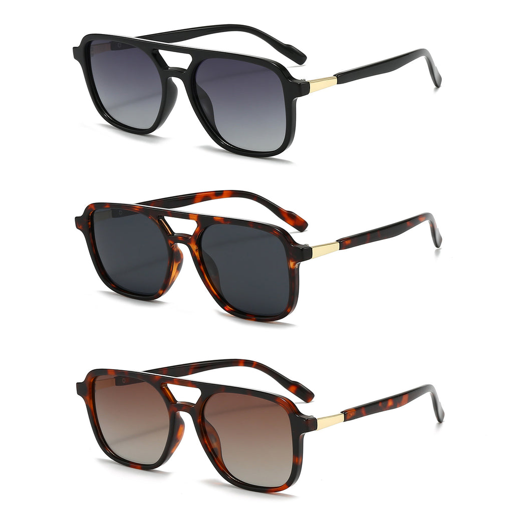Retro Square Polarized Sunglasses for Men and Women - UV400 Protection Eyewear