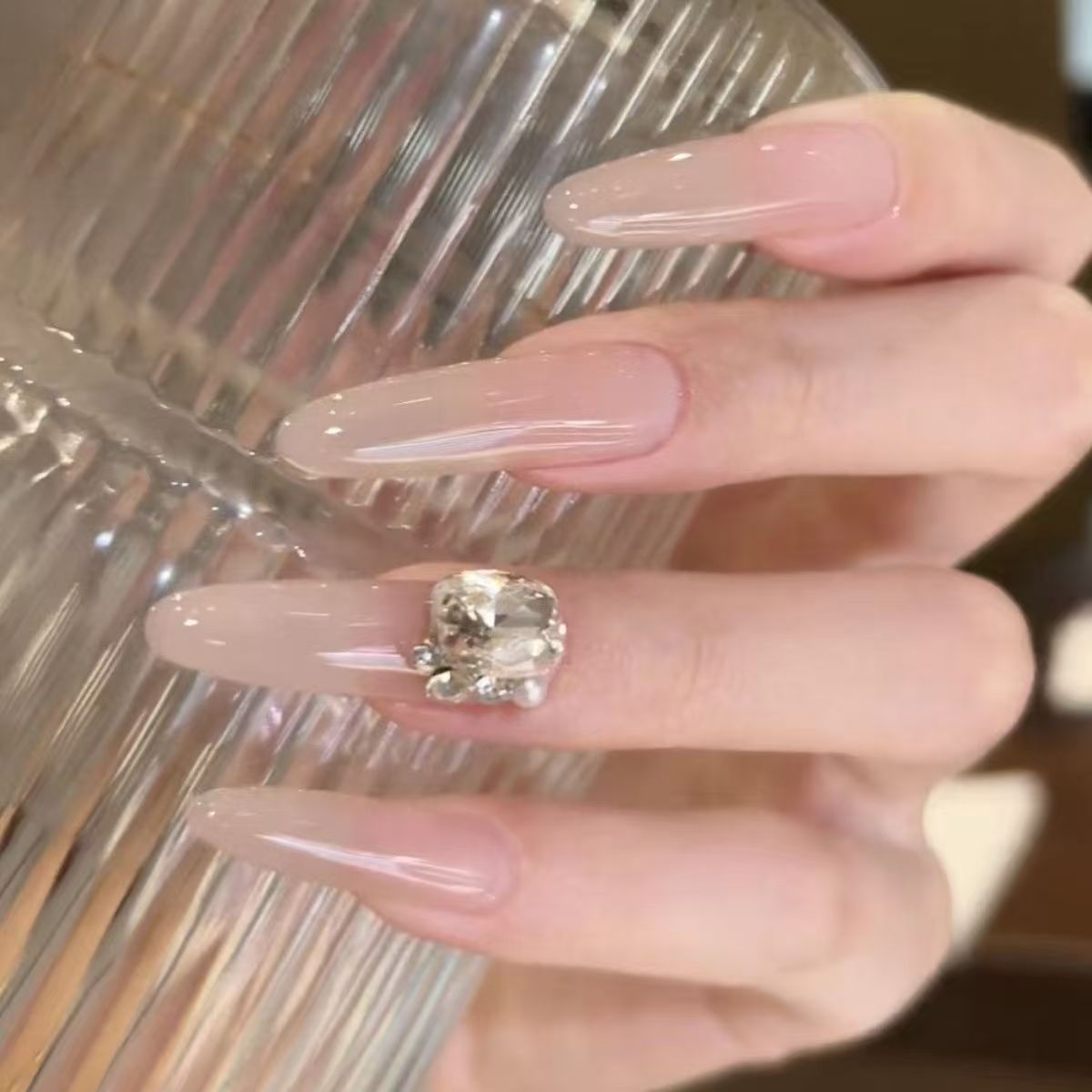 Luxury Handmade Press-On Nails Set - Elegant Nail Art Patches
