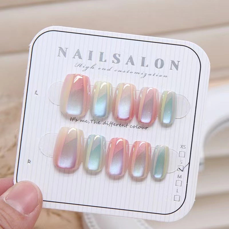 Luxury Handmade Press-On Nails Set - Elegant Nail Art Patches