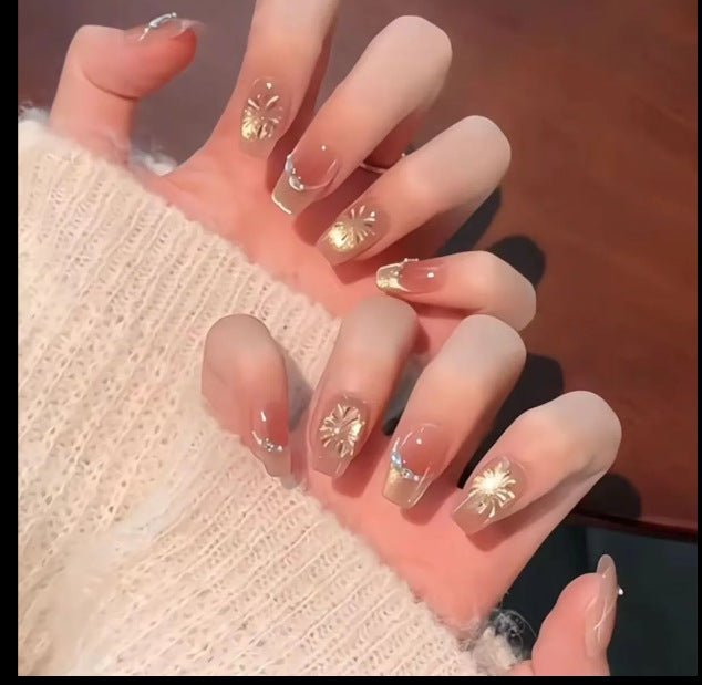 Luxury Handmade Press-On Nails Set - Elegant Nail Art Patches