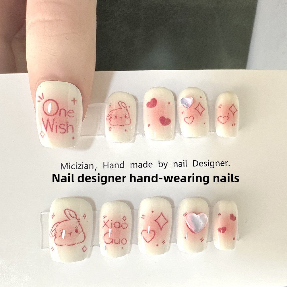 Luxury Handmade Press-On Nails Set - Elegant Nail Art Patches