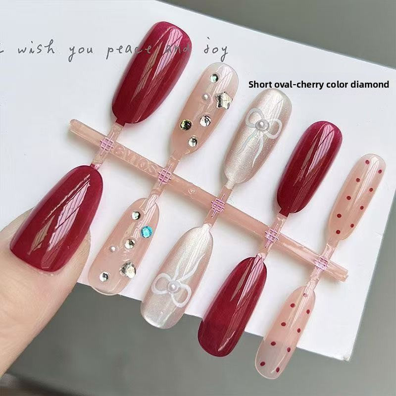 Luxury Handmade Press-On Nails Set - Elegant Nail Art Patches