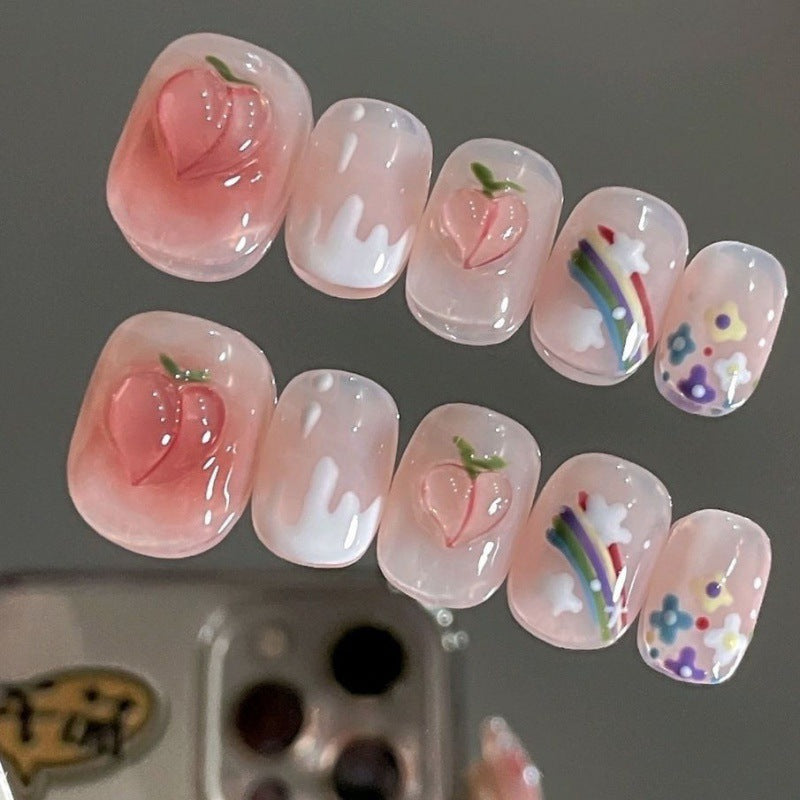 Luxury Handmade Press-On Nails Set - Elegant Nail Art Patches