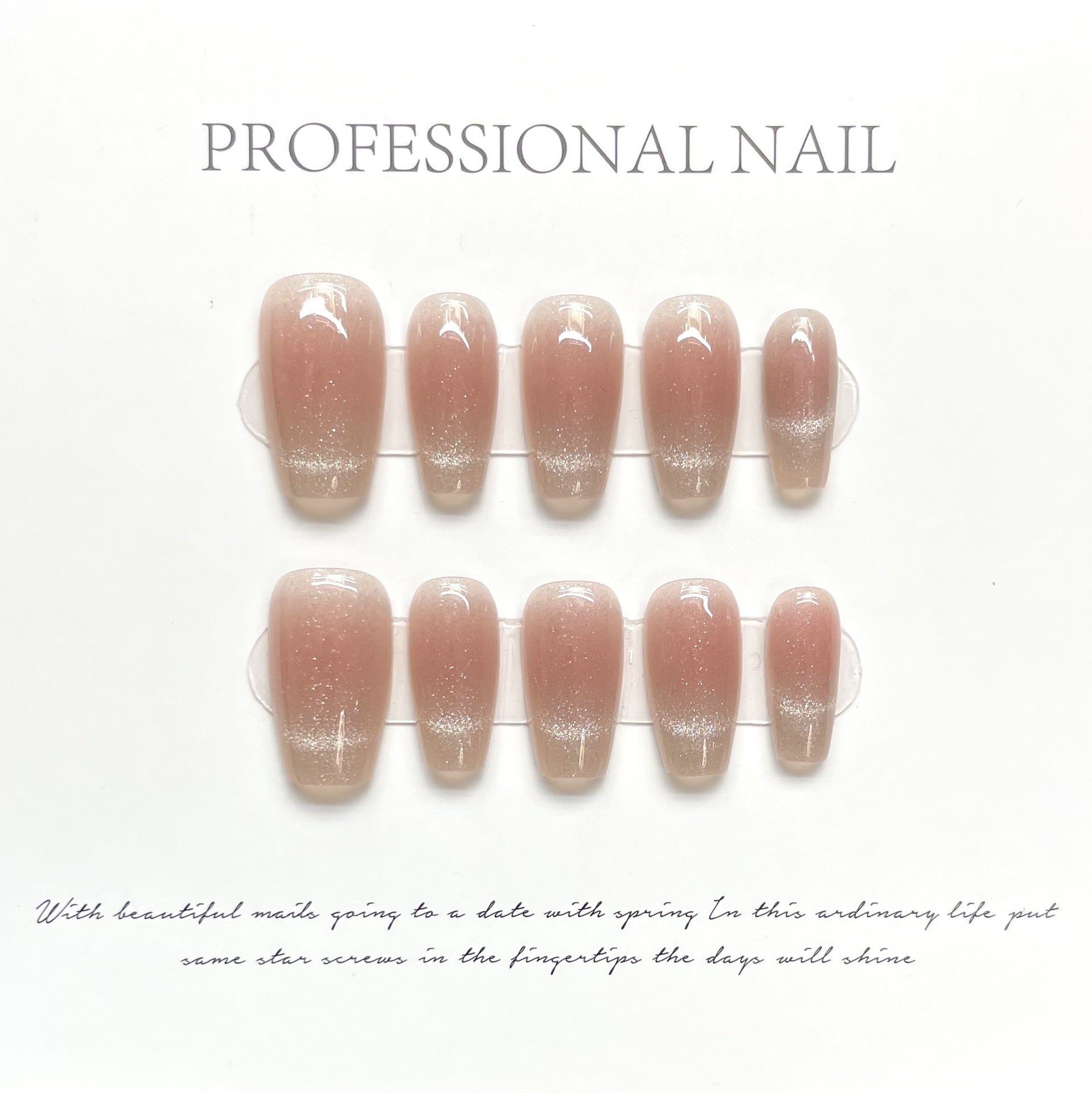 Luxury Handmade Press-On Nails Set - Elegant Nail Art Patches
