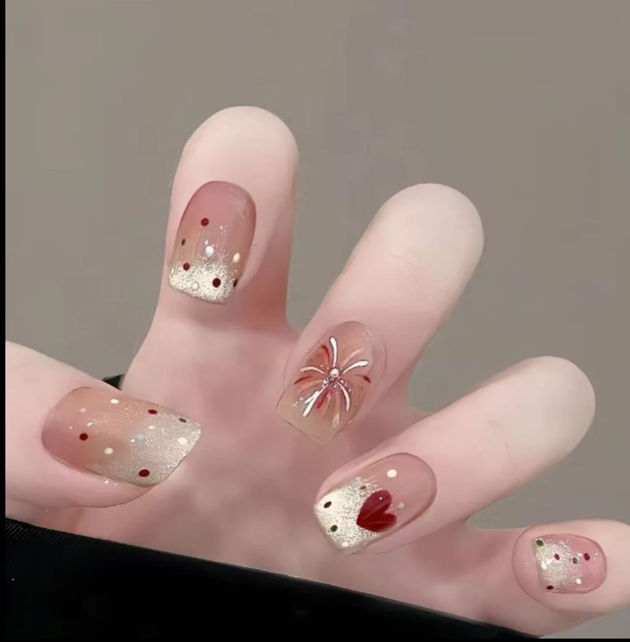 Luxury Handmade Press-On Nails Set - Elegant Nail Art Patches