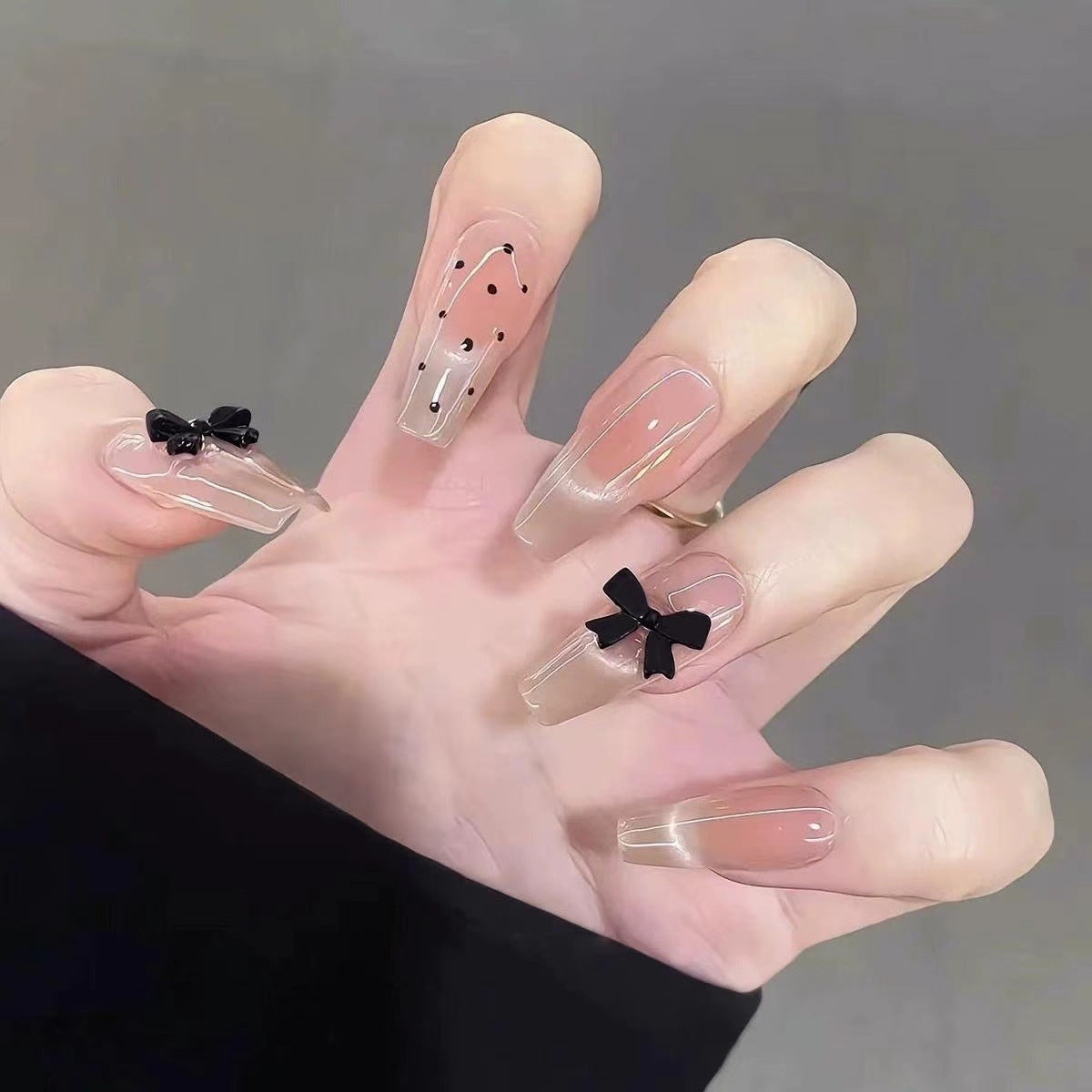 Luxury Handmade Press-On Nails Set - Elegant Nail Art Patches